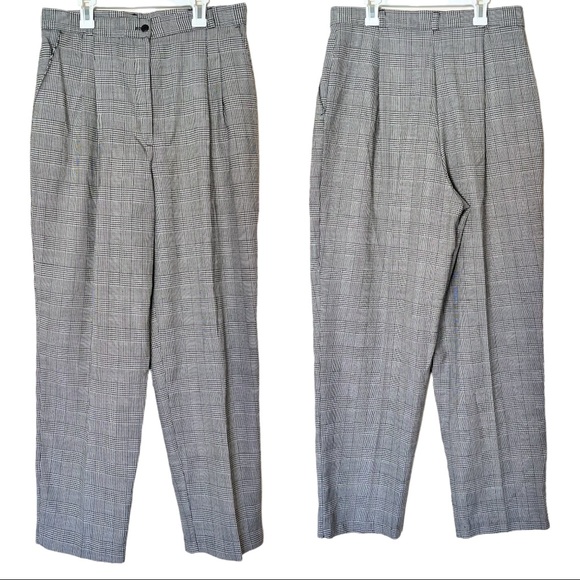 Vintage TR Bentley Houndstooth High Waisted Trousers Pants - Picture 16 of 16